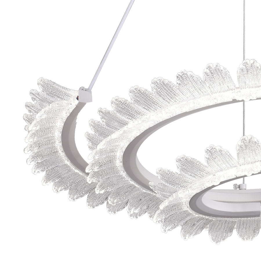 LULUS LED PRISM LUMINIS, CRYSTAL ÉS MÉG, 210W, 4 CIRCLES, DIMILE, állítható magasság, hideg/forró/semleges fény, fényűző világítás