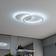 LED -csillár Lucy 40W távirányítóval, 2 kör, hideg/forró/semleges fény, instabil, fehér