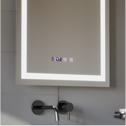 LED Touch Gustav tükör behatolási rendszer, óra és hőmérséklet 60x80 cm