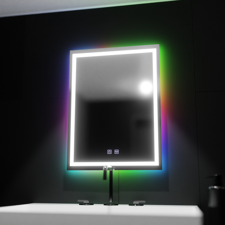 Mirror LED téglalap alakú 60x80cm, Spectrum Touch, RGB, letiltási rendszer