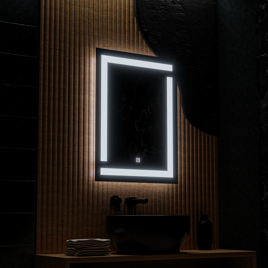 Giga LED tükör, 60x80cm, Touch, 6000K fény