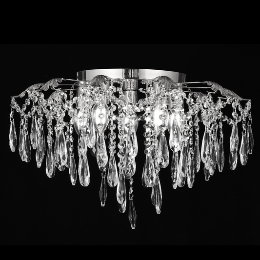 Crystal Chandelier fiamma, 6x E14, 45 cm átmérőjű, arany