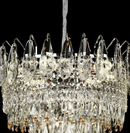Csillár kristály windsor Eleganza 8x E14, 49 cm átmérőjű, fényes arany, állítható magasság