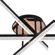 LED -csillár Gio távirányítóval, 43W, 4 elem, hideg/semleges fény/semleges, fehér, fehér