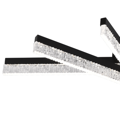 LED csillár távirányítóval LT179/5BK, 67W, 5 elem, hideg/meleg/semleges fény, szabályozható, fekete