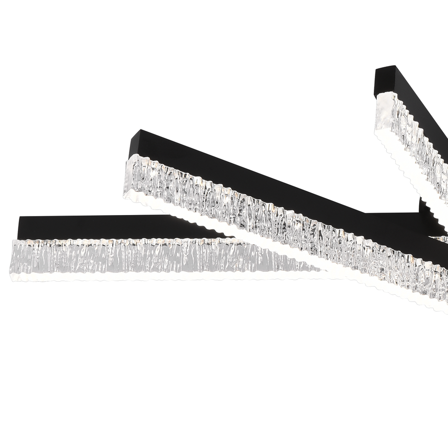 LED csillár távirányítóval LT179/5BK, 67W, 5 elem, hideg/meleg/semleges fény, szabályozható, fekete