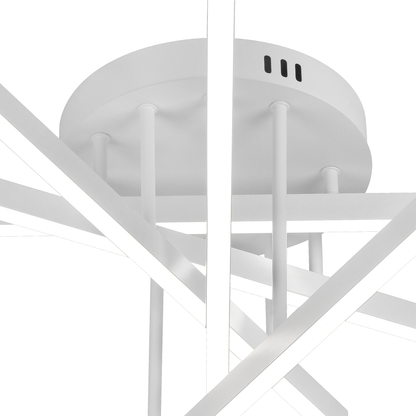 GIO távirányítós LED csillár, 65 W, 5 elem, hideg/hideg/semleges fény, szabályozható, fehér