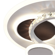 Heliox Crystal LED csillár, 43W, 4 kör, hideg/forró/semleges fény, fehér