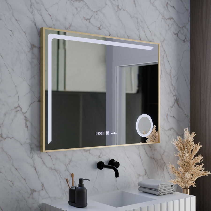LED tükör érzékelő mozgásglow rosaliia 80x60 cm hideg fény/hideg/neutra dimable rendszer Merométer helyettes hőmérő Marcello Funghhi kollekció