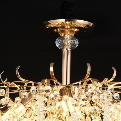 Crystal Chandelier fiamma, 6x E14, 45 cm átmérőjű, arany