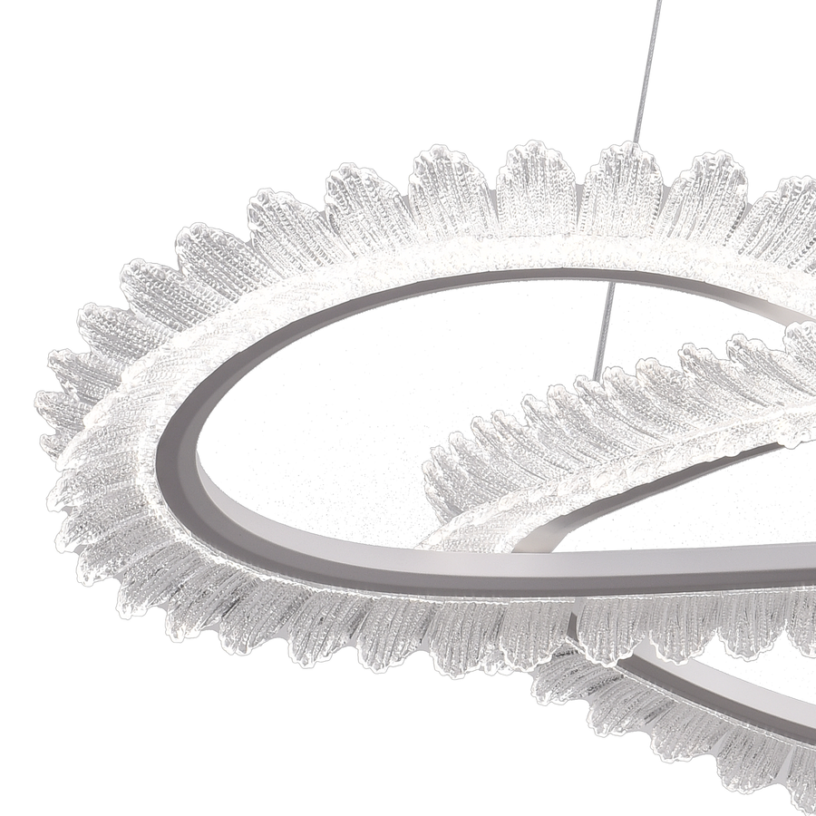 LULUS LED PRISM LUMINIS, CRYSTAL ÉS MÉG, 210W, 4 CIRCLES, DIMILE, állítható magasság, hideg/forró/semleges fény, fényűző világítás