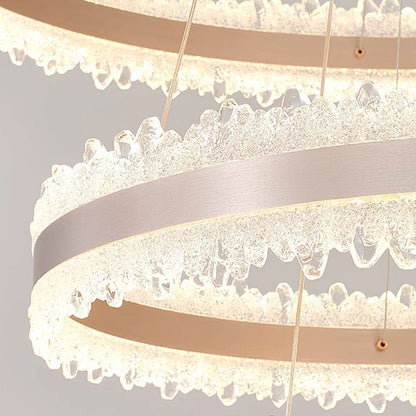 LED -csillár, amelyet távirányítóval felfüggesztettek Fosco 126W, hideg/forró/semleges fény, instabil, állítható magasság, arany