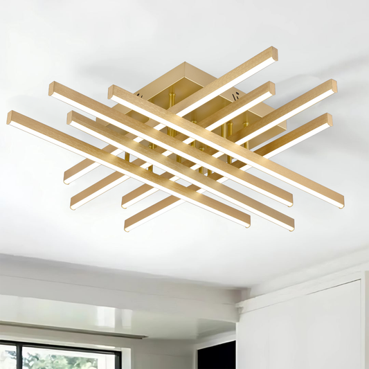 LED -csillár Aroldo távirányítóval, 43W, dimable, fekete