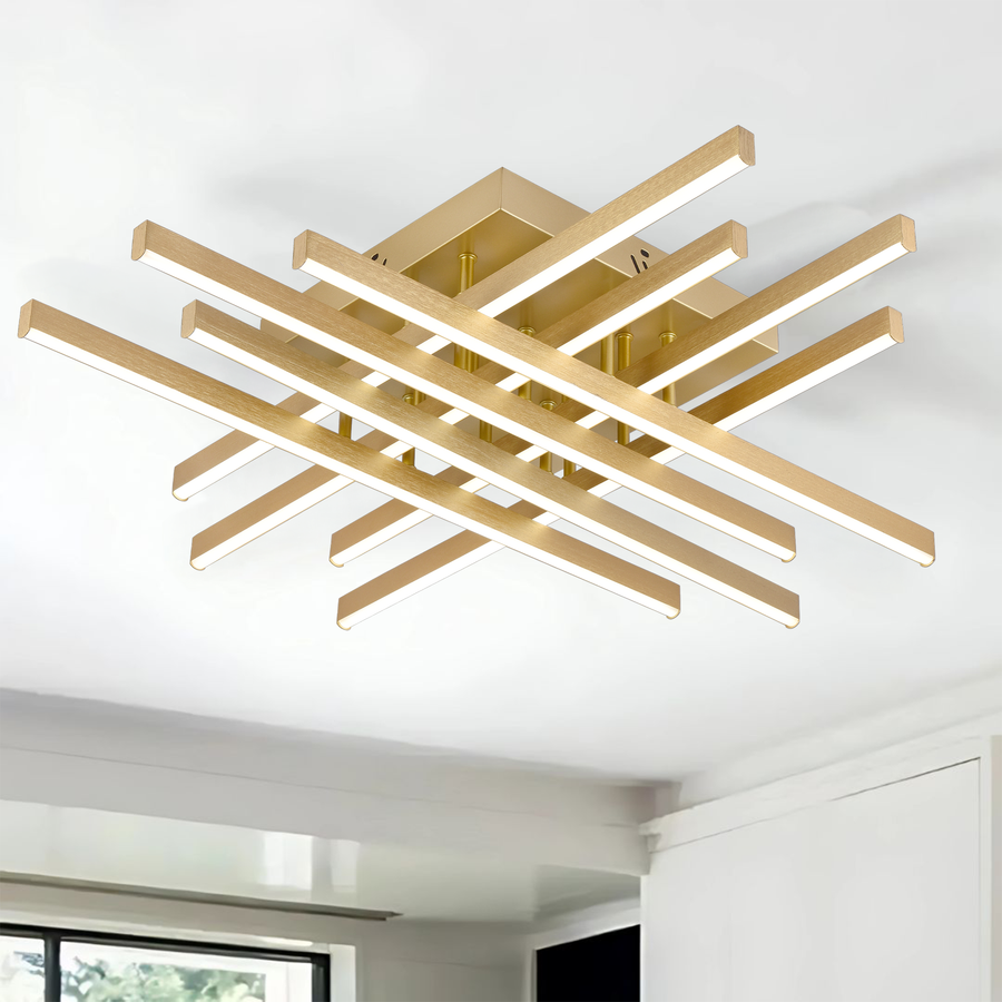 LED -csillár Aroldo távirányítóval, 43W, dimable, fekete