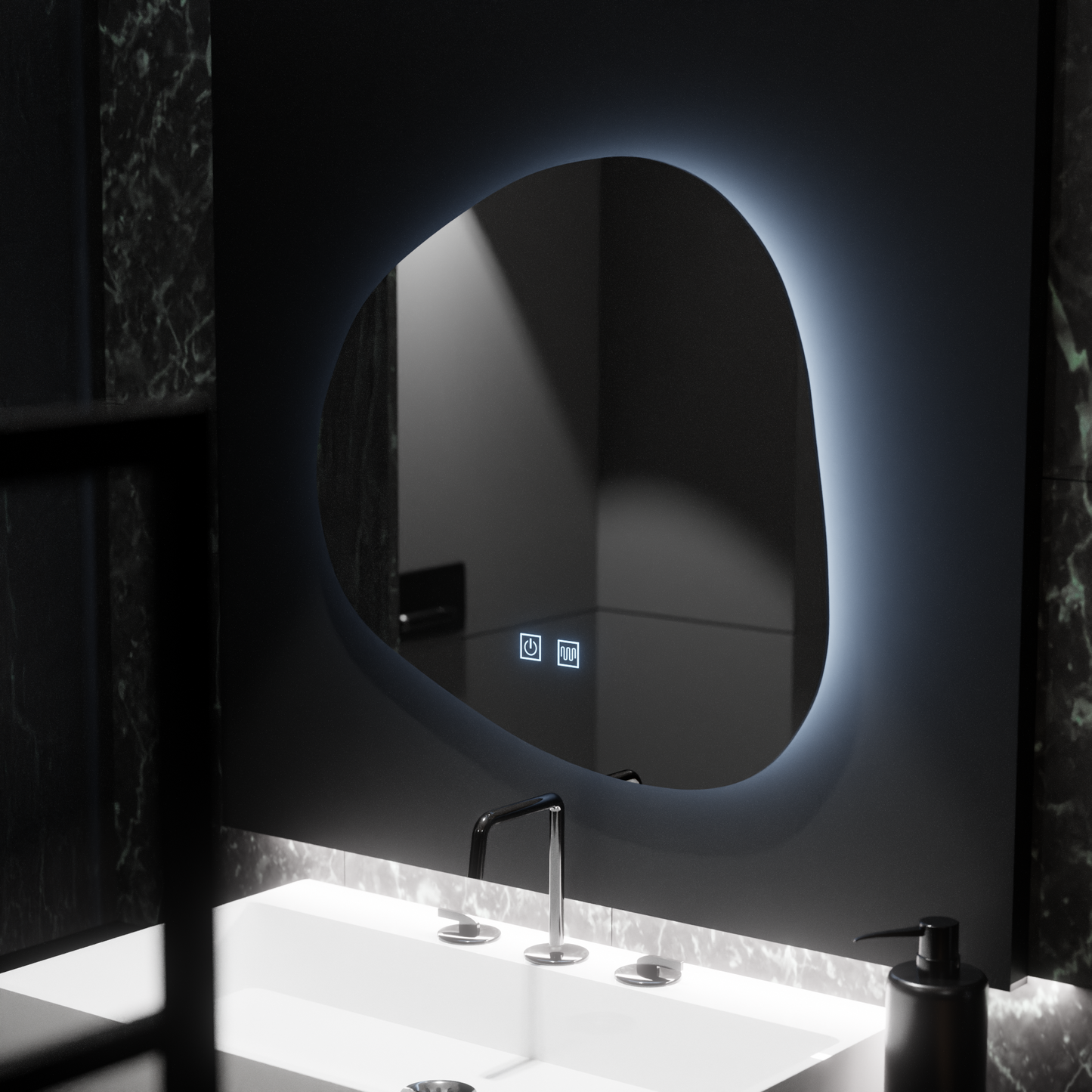 Organic LED Mirror 60x60cm - Duna Touch Deframame Dimable System