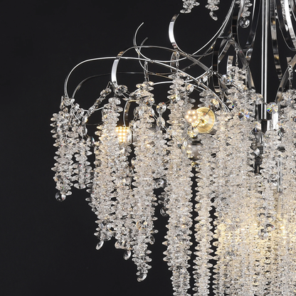 Crystal Chandelier fiamma, 6x E14, 45 cm átmérőjű, arany