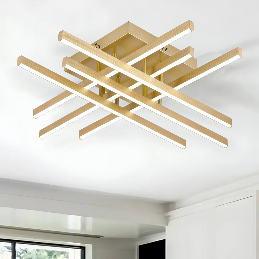 LED -csillár Aroldo távirányítóval, 43W, dimable, fekete