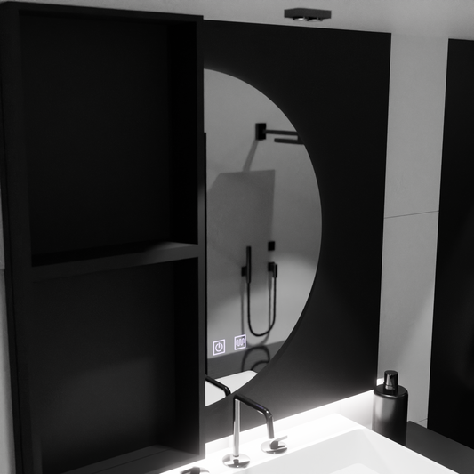LED -tükör LED LED SEMILUNA 50X100CM - íves érintő rendszer ismeretlen