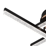 LED csillár távirányítóval LT179/4BK, 35W, 4 elem, hideg/meleg/semleges fény, szabályozható, fekete