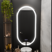 Ovális LED -tükör, 50x100cm, Velara Touch, Szabadságrendszer, Dimable