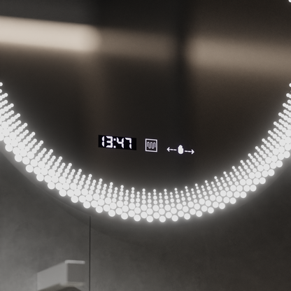 60 cm -es kerek LED -tükör, Stellaire Touch, Letiltó Rendszer, Daisy