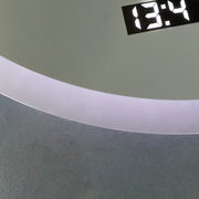 Kerek LED -tükör, 70 cm, Elysee MotionGlow Marcello, leolvasztási rendszer, óra és hőmérő, dimálható
