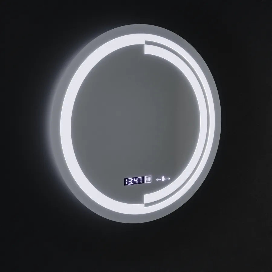 60 cm -es kerek LED -es tükör mozgásgátló érzékelő consuel marcellow dimable órás leolvasztási rendszer