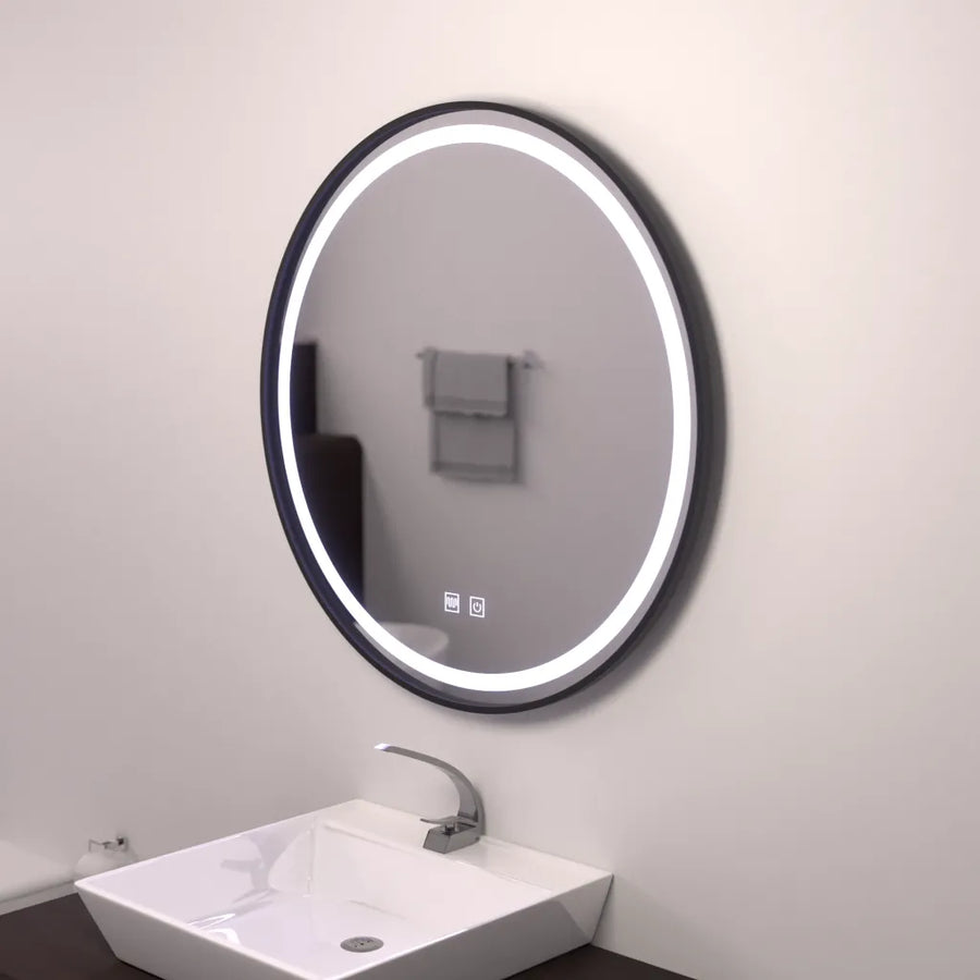 60 cm -es kerek LED -tükör, lucea érintés, leolvasztási rendszer