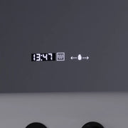 Téglalap alakú LED -tükör, 80x60 cm, precíziós mozgásgátló marcello, letiltási rendszer, óra és hőmérő, kozmetikai nagyító