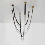 Modern csillár, LED, Largo terület, 43W, meleg, fekete fény
