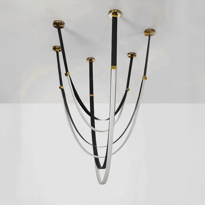 Modern csillár, LED, Largo terület, 43W, meleg, fekete fény