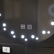 Touch Ivory LED tükör, páramentesítő rendszer, átmérő 60cm, hideg fény 6000K