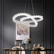 LULUS LED PRISM LUMINIS, CRYSTAL ÉS MÉG, 210W, 4 CIRCLES, DIMILE, állítható magasság, hideg/forró/semleges fény, fényűző világítás