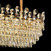 Csillár kristály windsor Eleganza 8x E14, 49 cm átmérőjű, fényes arany, állítható magasság