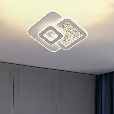 KOMPACTO 57W LED csillár, 3 négyzet, hideg/meleg/semleges fény, fehér