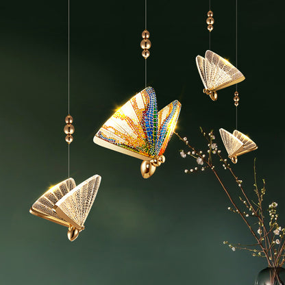 Felfüggesztett vágyat LED LED Acril Valentina 21W távirányítóval, Davable, 3000K/4000K/6000K, arany, fém és akril