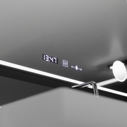 Mirror LED téglalap alakú 120x80 aura riflesso puro mozgásglow marcello, leolvasztási rendszer, hőmérő és óra, dimálható