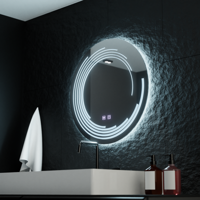 Kerek LED -tükör, 60 cm, lira verità touch, leolvasztási rendszer, dimablable