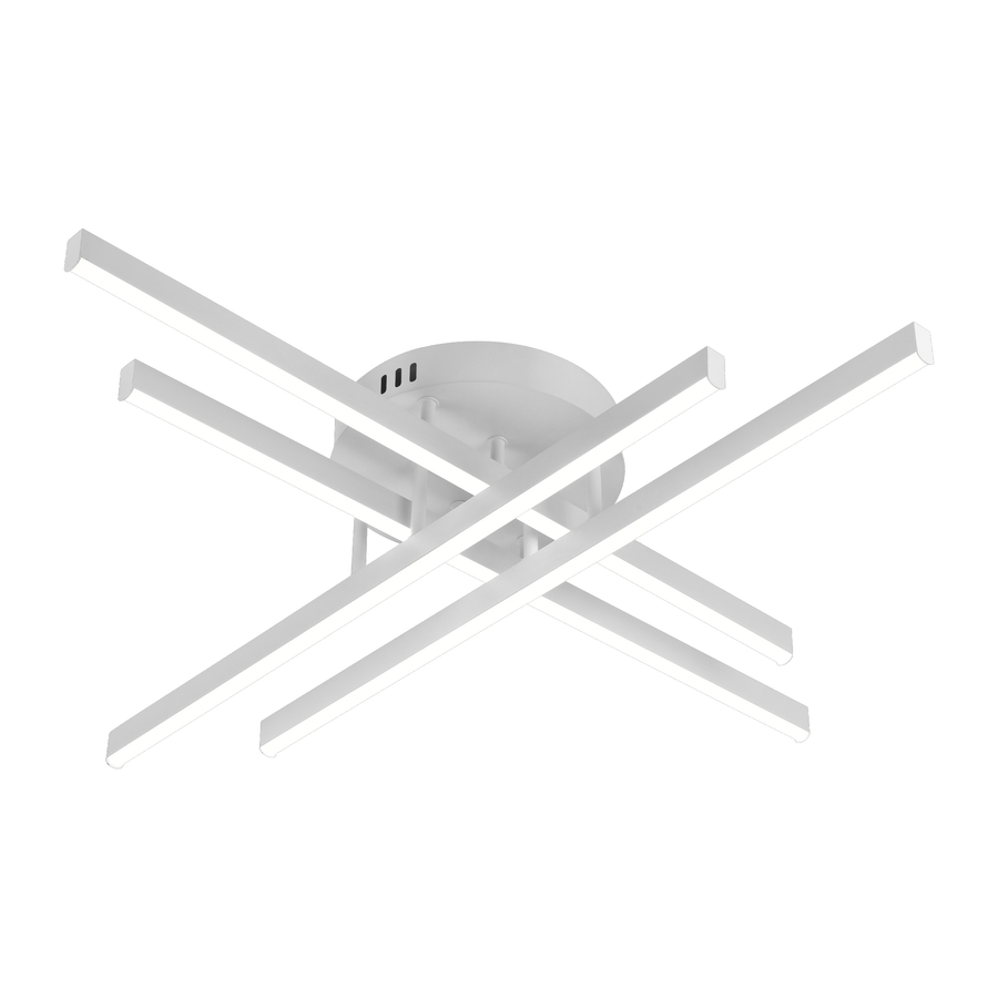 LED -csillár Gio távirányítóval, 43W, 4 elem, hideg/semleges fény/semleges, fehér, fehér