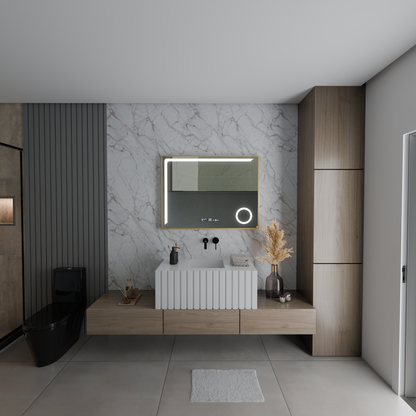 LED tükör érzékelő mozgásglow rosaliia 80x60 cm hideg fény/hideg/neutra dimable rendszer Merométer helyettes hőmérő Marcello Funghhi kollekció
