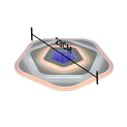 NEXA 3D LED csillár 40 W, átmérő 23 cm, hideg/meleg/semleges fény, fehér