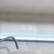 Tükör LED téglalap alakú 90x75cm élű fényszóró -behatolási rendszer, fekete keret