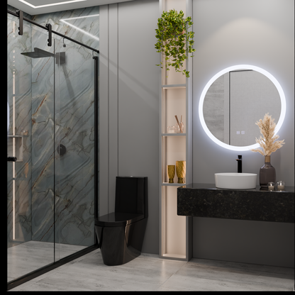 Kerek LED -tükör, 50 cm, érintés Noxia, Disfiguration System