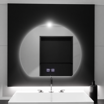 LED -tükör LED SEMILUNA 60X54 - Soluna Touch Besorment System, Dimable