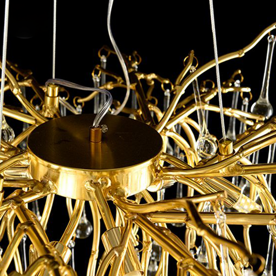 Crystal Chandelier Waltz Rhapsody, 9x G9, arany, 60 cm, állítható magasság