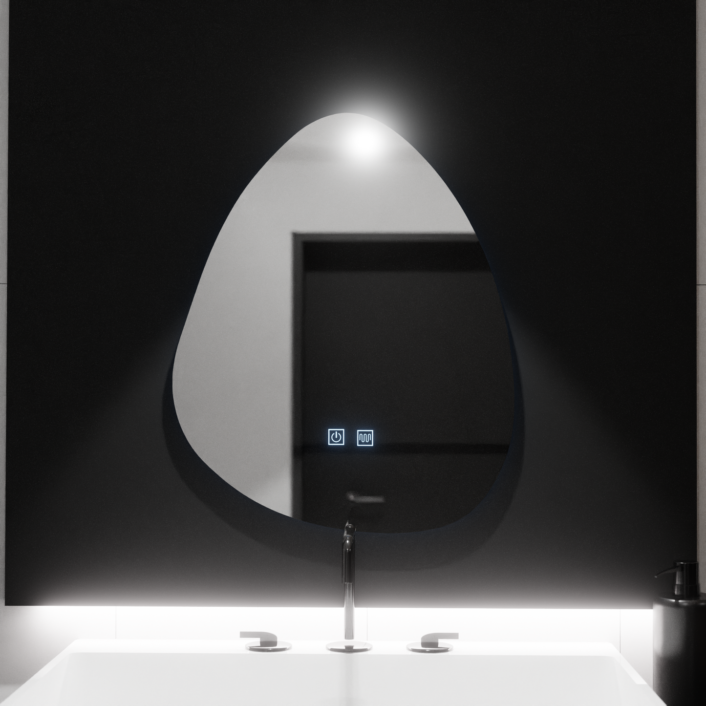 Organic LED tükör 80x60cm - Fluido Touch Deframame Dimable System