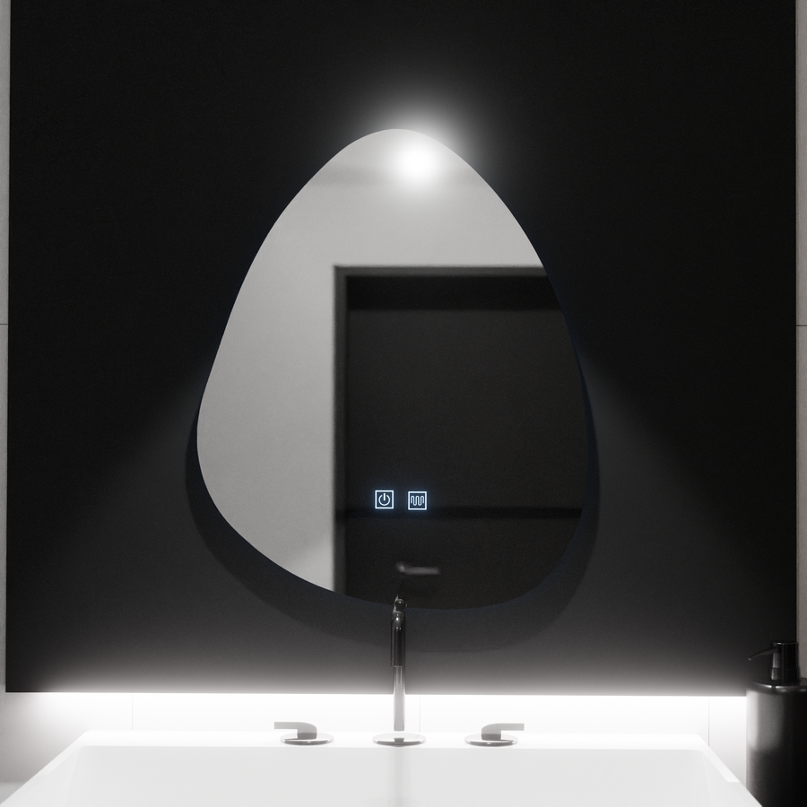 Organic LED tükör 80x60cm, fluido touch, letiltó rendszer, Daisy