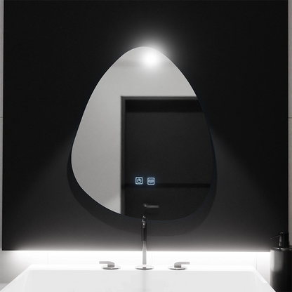 Organic LED tükör 80x60cm, fluido touch, letiltó rendszer, Daisy