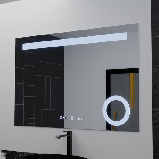 Tükör LED téglalap alakú 100x75cm absiduclow marcello disznó óra leolvasztási rendszer