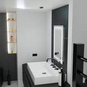 Téglalap alakú LED -tükör, 50x70 cm, Koven Touch, Despantile rendszer, Dimable